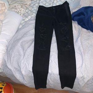 Black ripped jeans